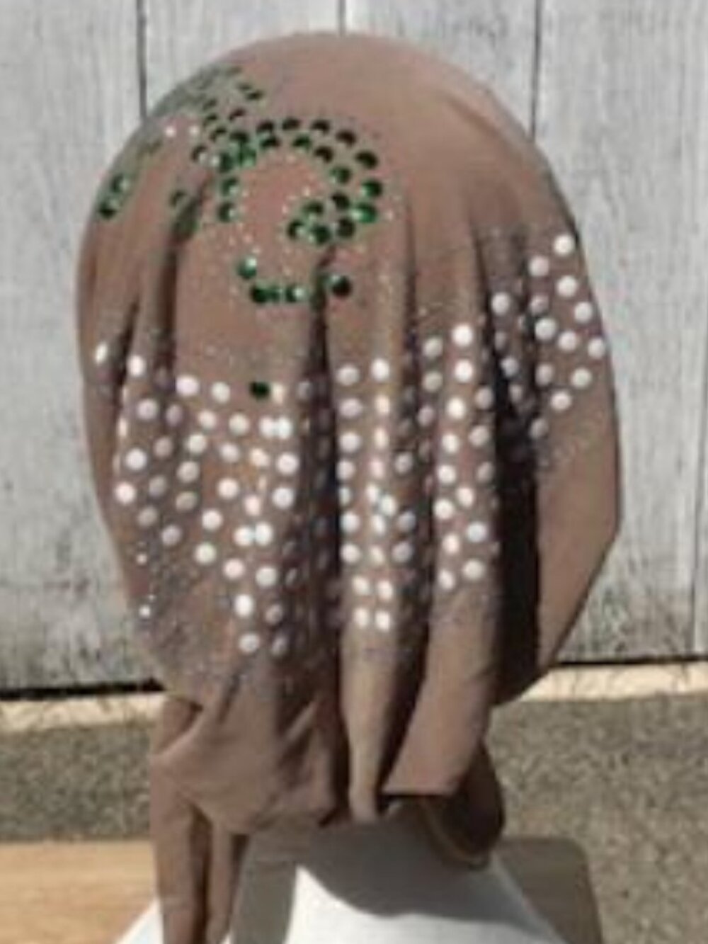 Tan Chemo Stud Fashion Cap Slip On Bonnet Hijab Undercap #1